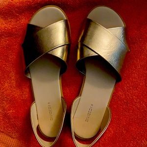 Gold gladiator sandals